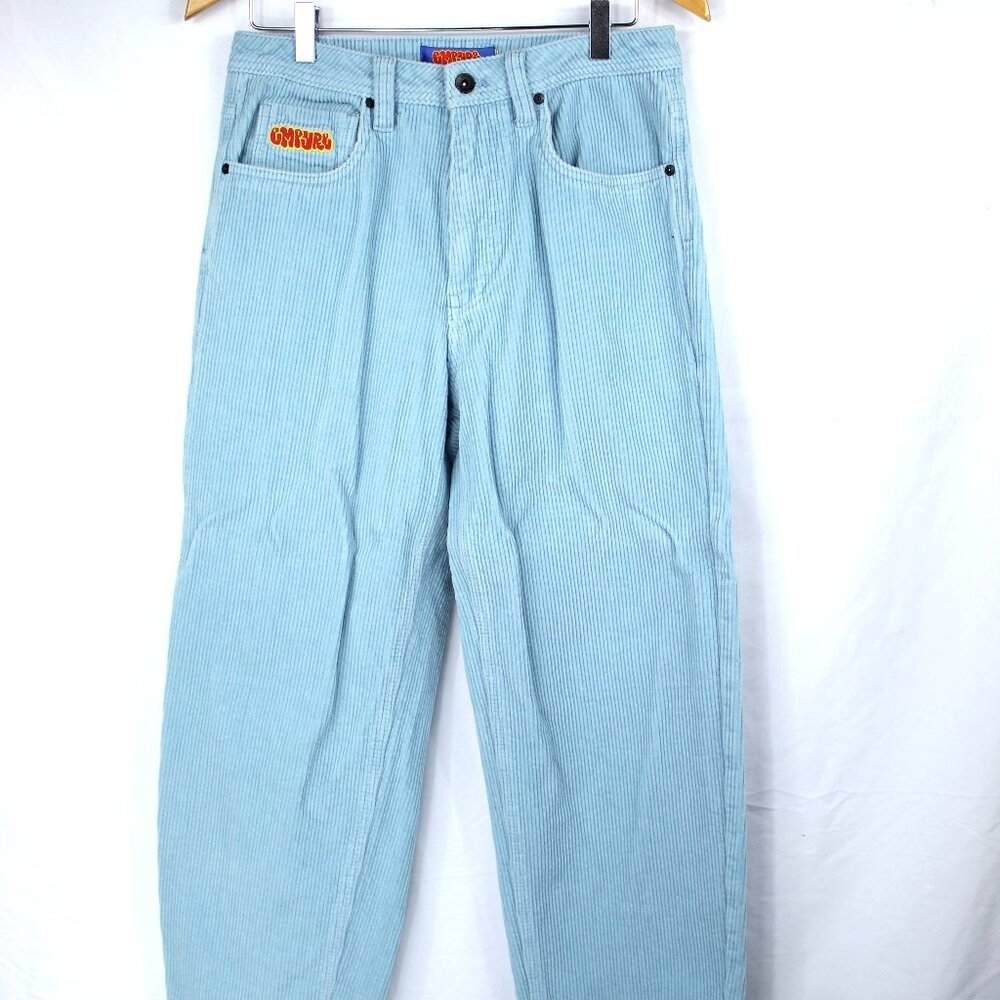 Empyre Women's Robin's Egg Blue Corduroy Relax Fit Size 28 Streetwear SK8R